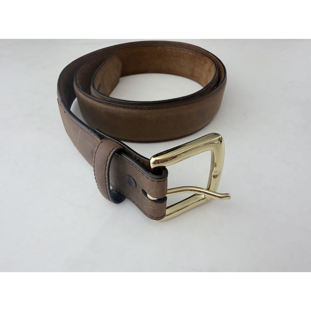 3D Genuine Leather Belt Men's Size 44 Brown Western USA 5600‎ Casual Work